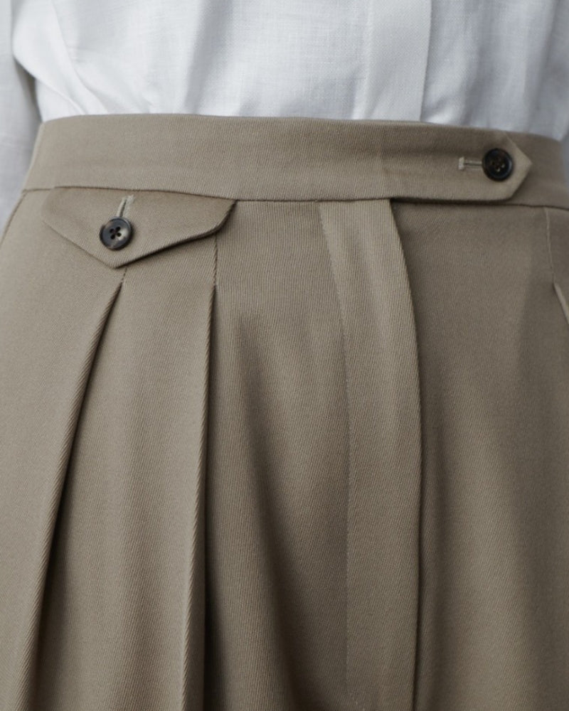 Pantalon large en laine