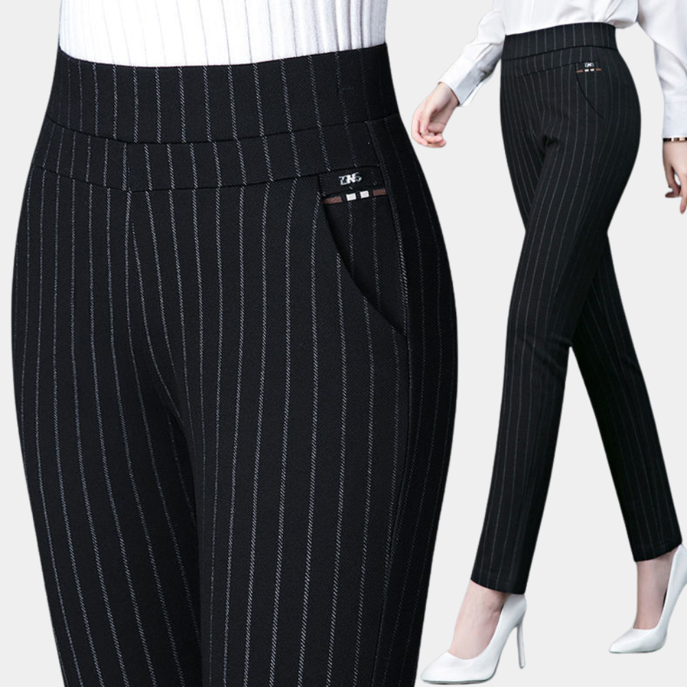 NOÉE | Pantalon ajusté taille haute - Luviera Fashion