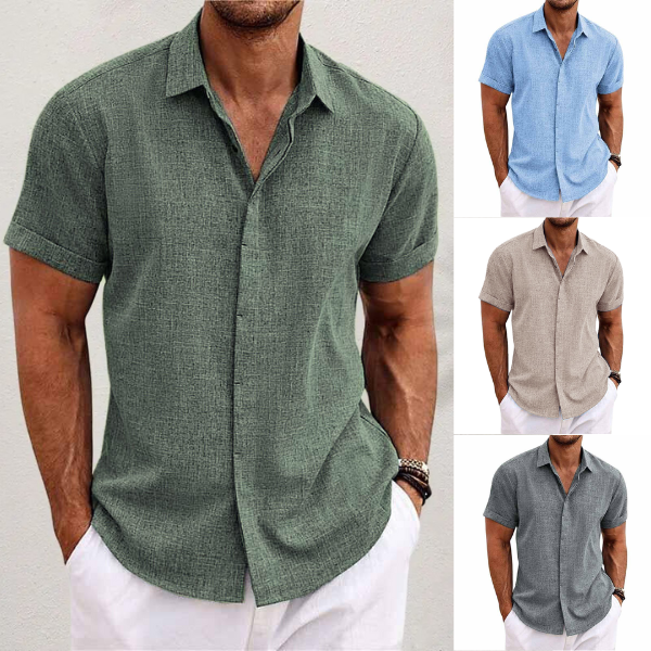 IGNACE | Chemise légère à manches courtes pour hommes - Luviera Fashion
