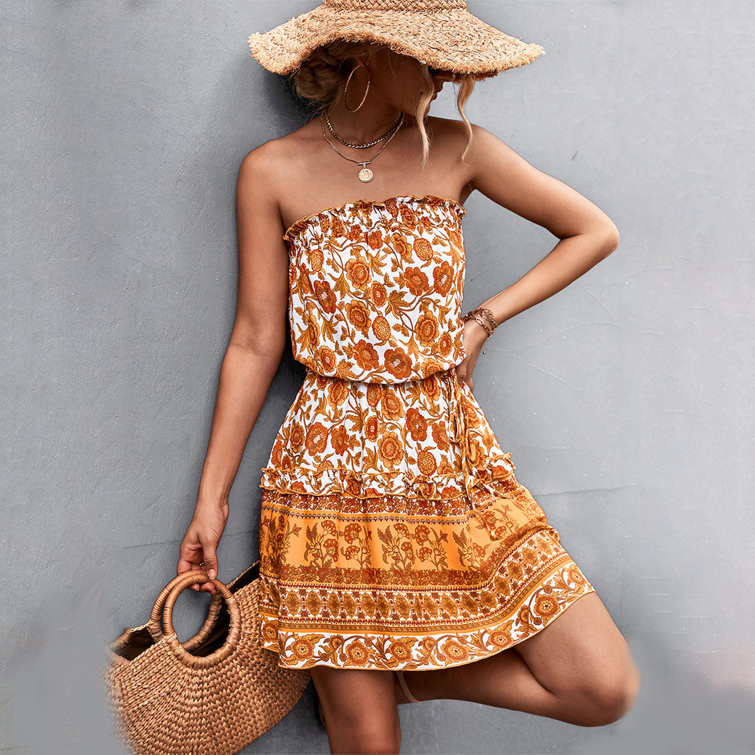 TESSA | Robe courte à fleurs pour une allure romantique