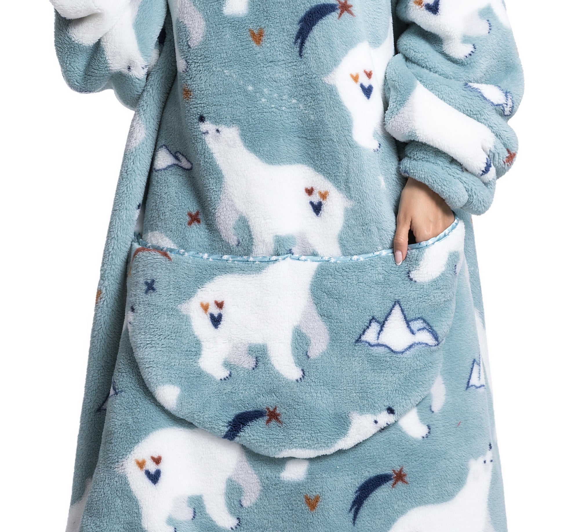 ALIX- Couverture chaude en polaire avec capuche - Luviera Fashion