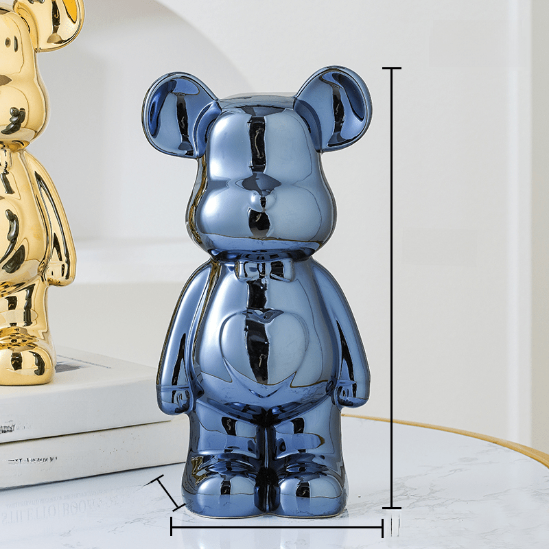Élégante Statue d'Ours pour Décoration Contemporaine