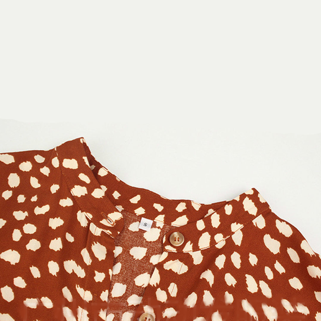 Robe imprimée à col en V – Marielle