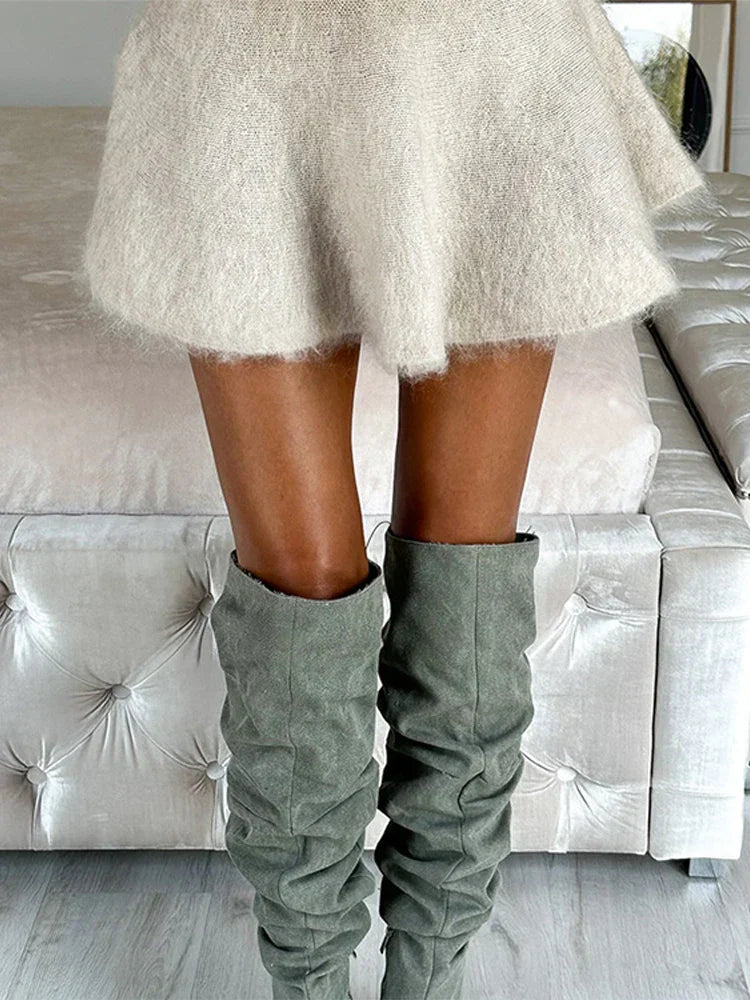 WINTER | Pull en laine élégant à col rond pour femme - Luviera Fashion