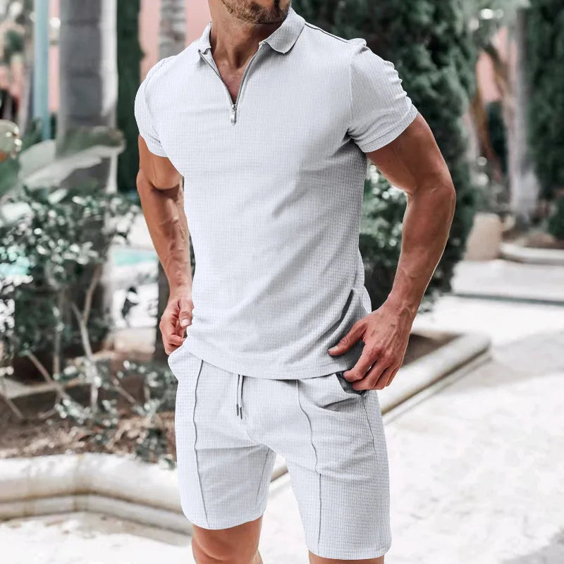 Ensemble d'été élégant et aéré pour hommes – Polo et shorts Nilo