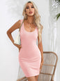 Robe courte côtelée rose – Mila
