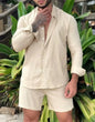 Ensemble d'été léger et tendance 2 pièces pour hommes – Chemise et shorts Marlo