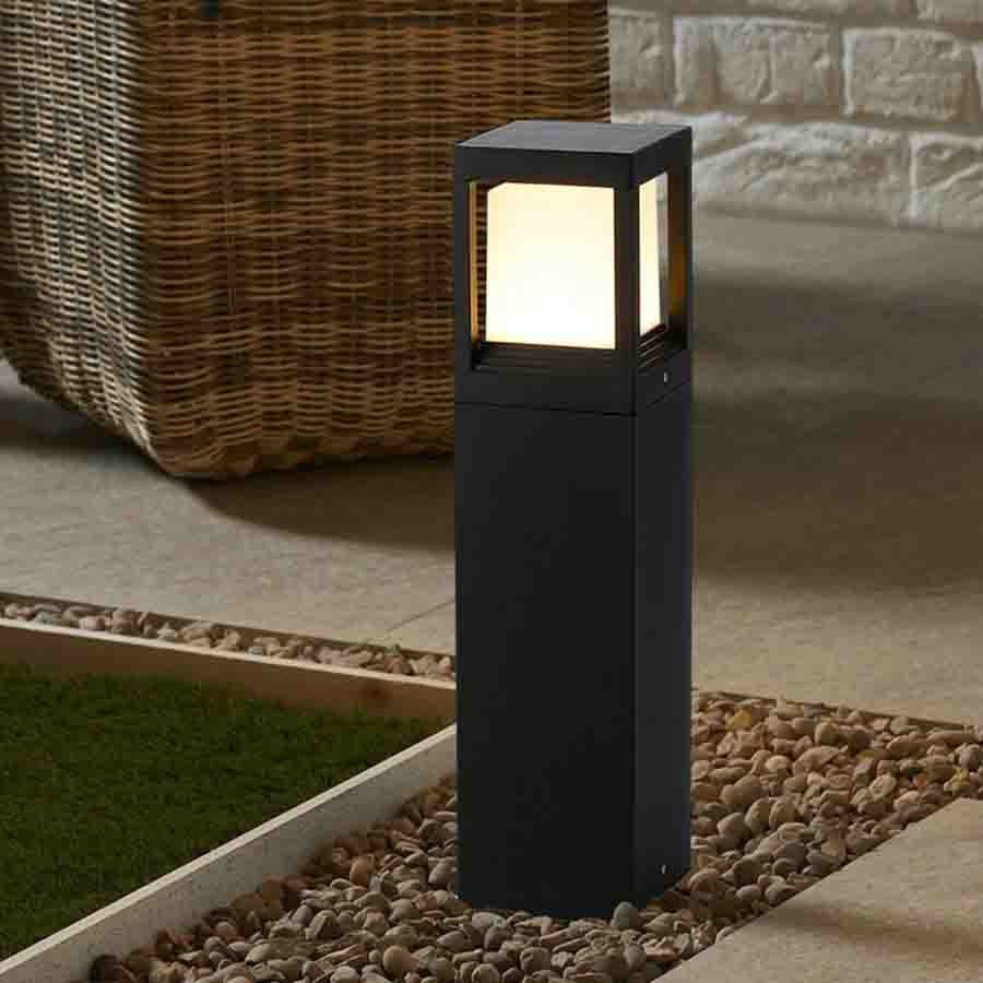 Nimbus Cube - Lampe Solaire de Jardin 60 cm avec LED Blanc Chaud pour Extérieur