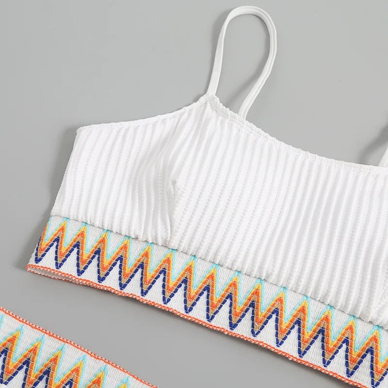 Bikini Taille Haute avec Bretelles Ajustables – Malia