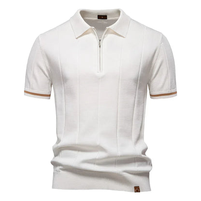 Chemise Polo pour Homme avec Fermeture Éclair