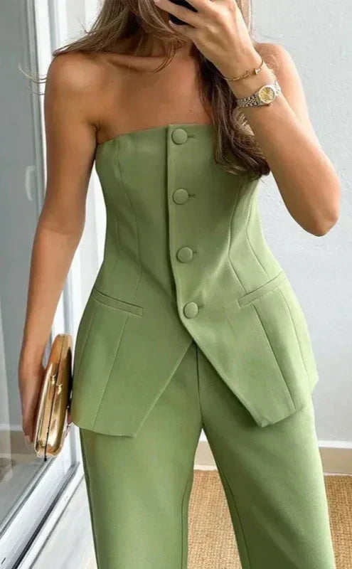 MIRA | Ensemble raffiné sans manches pour un look intemporel - Luviera Fashion