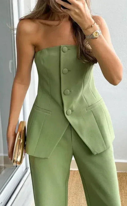 MIRA | Ensemble raffiné sans manches pour un look intemporel - Luviera Fashion