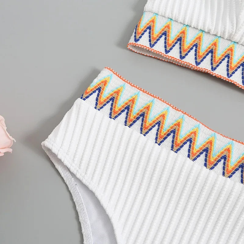 Bikini Taille Haute avec Bretelles Ajustables – Malia