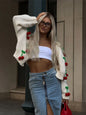 ÉLISA | Cardigan fantaisie aux motifs cerise pour un look charmant - Luviera Fashion