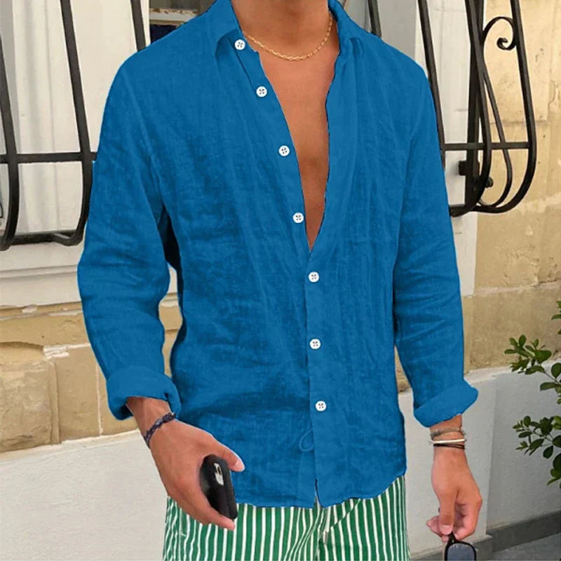 Chemise d'été décontractée pour hommes – Taro, légère et respirante