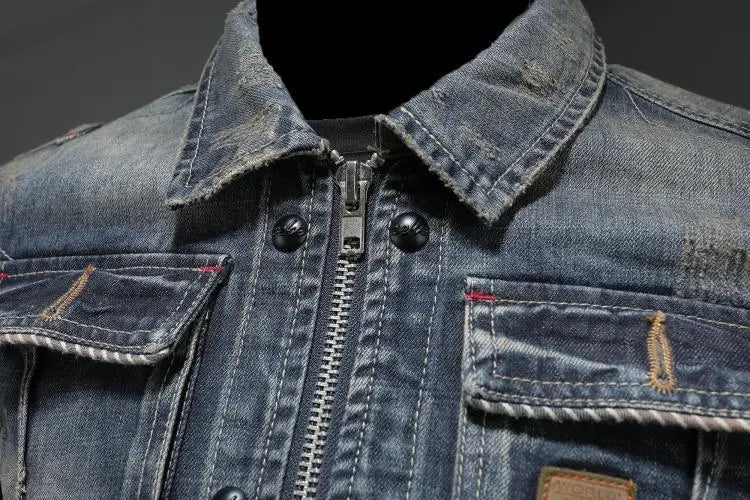 MAXIME | Veste Denim Vintage - Luviera Fashion