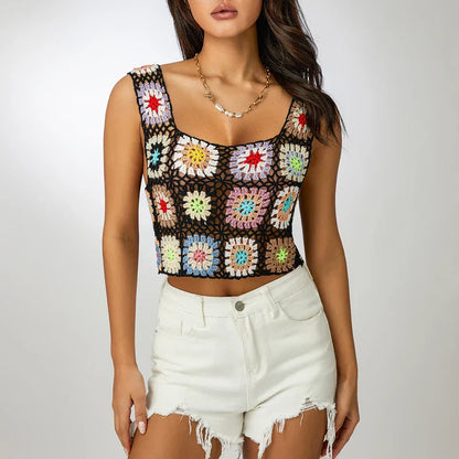 NOA | Top en maille fleurie