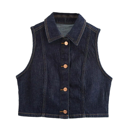 MIRA | Gilet denim tendance - Luviera Fashion