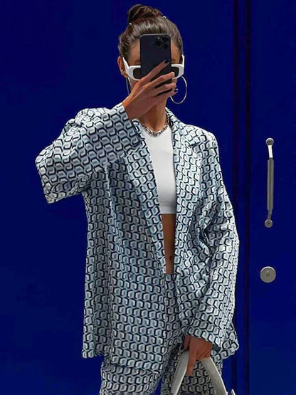 MATHILDE | Tailleur en satin élégant avec une coupe raffinée - Luviera Fashion