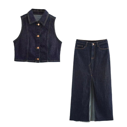 MIRA | Gilet denim tendance - Luviera Fashion