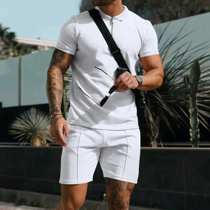 Ensemble d'été élégant et aéré pour hommes – Polo et shorts Nilo