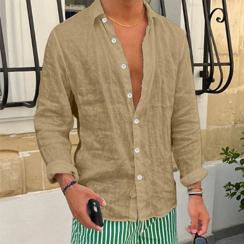 Chemise d'été décontractée pour hommes – Taro, légère et respirante