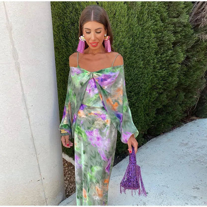 Maxi Robe Corset avec Écharpe - Seraphina