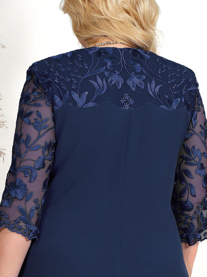 Robe de soirée brodée grande taille