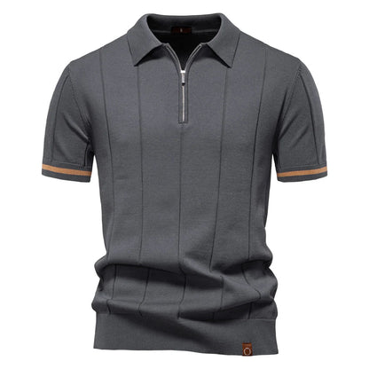 Chemise Polo pour Homme avec Fermeture Éclair