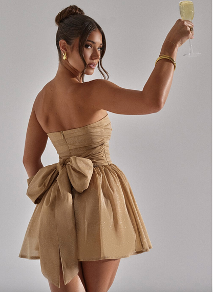 ILONA | Mini robe scintillante bustier pour femmes - Luviera Fashion