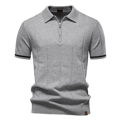 Chemise Polo pour Homme avec Fermeture Éclair
