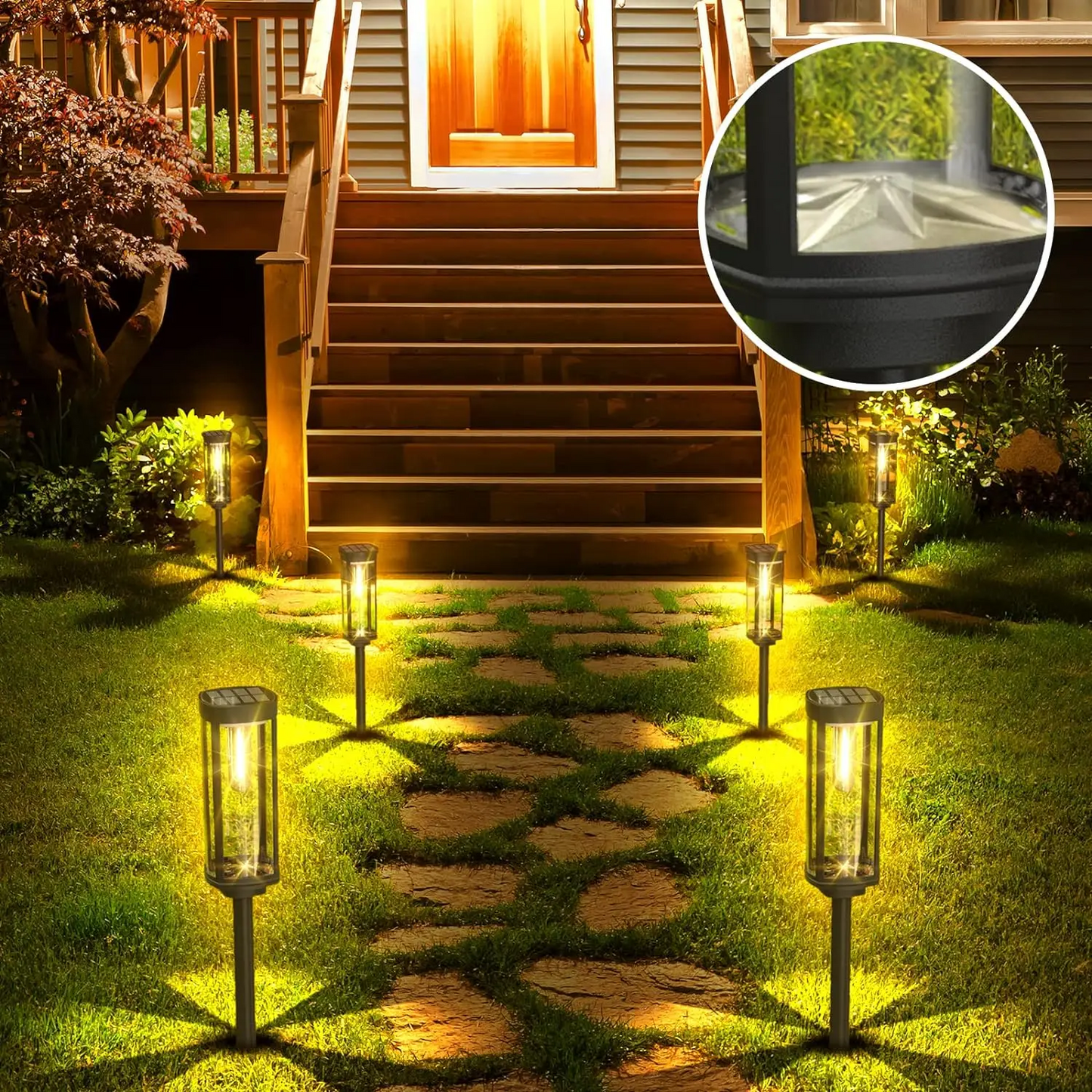 Lanterne Solaire Écologique pour Extérieur - Lampes Suspendues LED Élégantes pour le Jardin