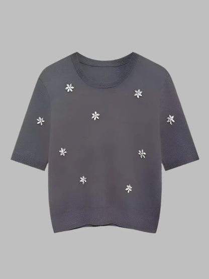 ISADORA | Élégant ensemble en maille avec détails ornés - Luviera Fashion