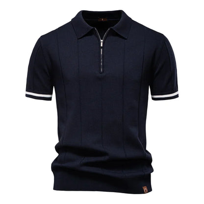 Chemise Polo pour Homme avec Fermeture Éclair