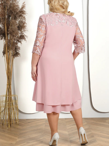 Robe de soirée brodée grande taille