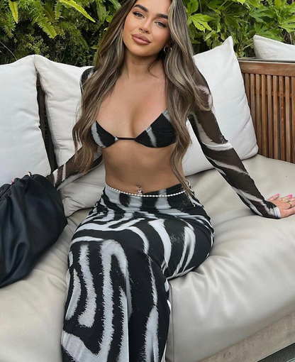 Ensemble d'été à rayures avec jupe – Chic & Féminin – Melina