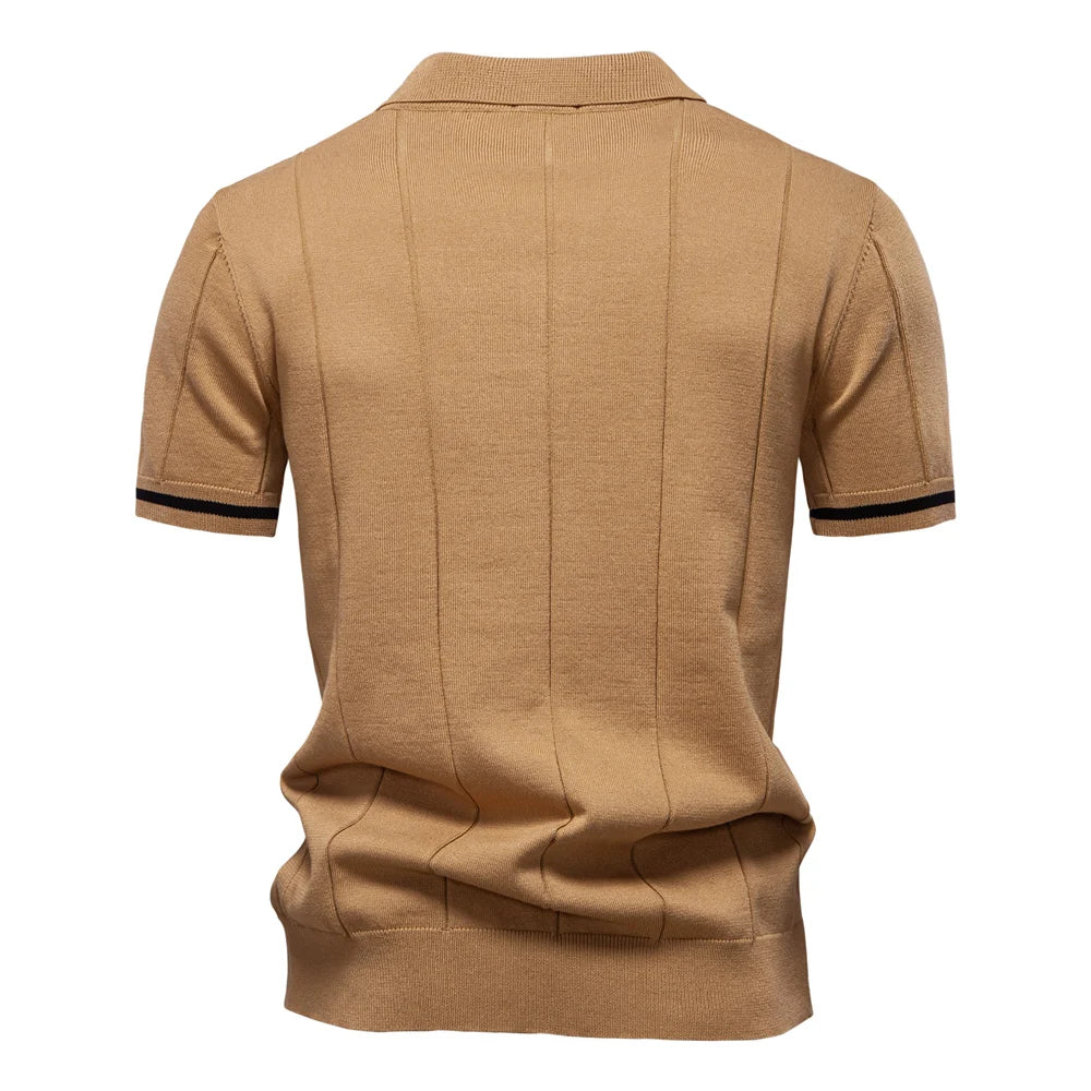 Chemise Polo pour Homme avec Fermeture Éclair