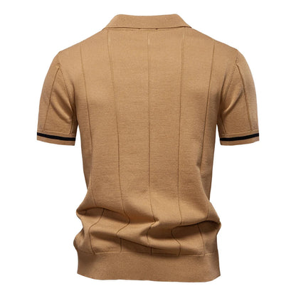 Chemise Polo pour Homme avec Fermeture Éclair