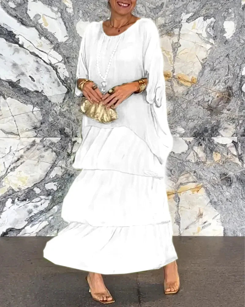 LEPPA | Robe d'été tendance à manches courtes - Luviera Fashion