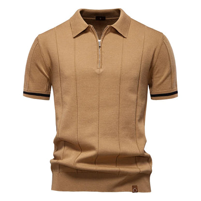 Chemise Polo pour Homme avec Fermeture Éclair