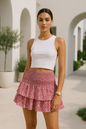 Rose | Jupe Mini Élégante d'Été