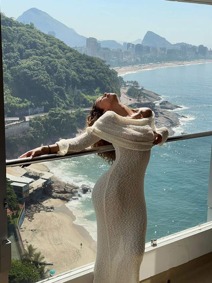 Élégance AMELIA | Robe maxi décolletée, parfaite pour l'été - Luviera Fashion