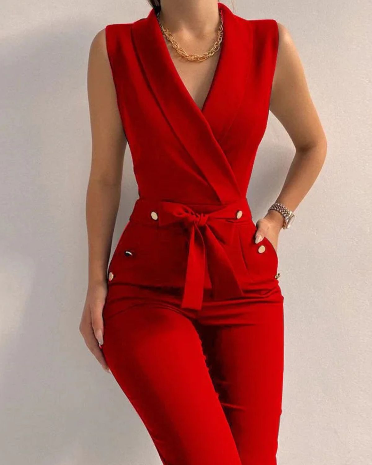 Jumpsuit Chic à Décolleté en V