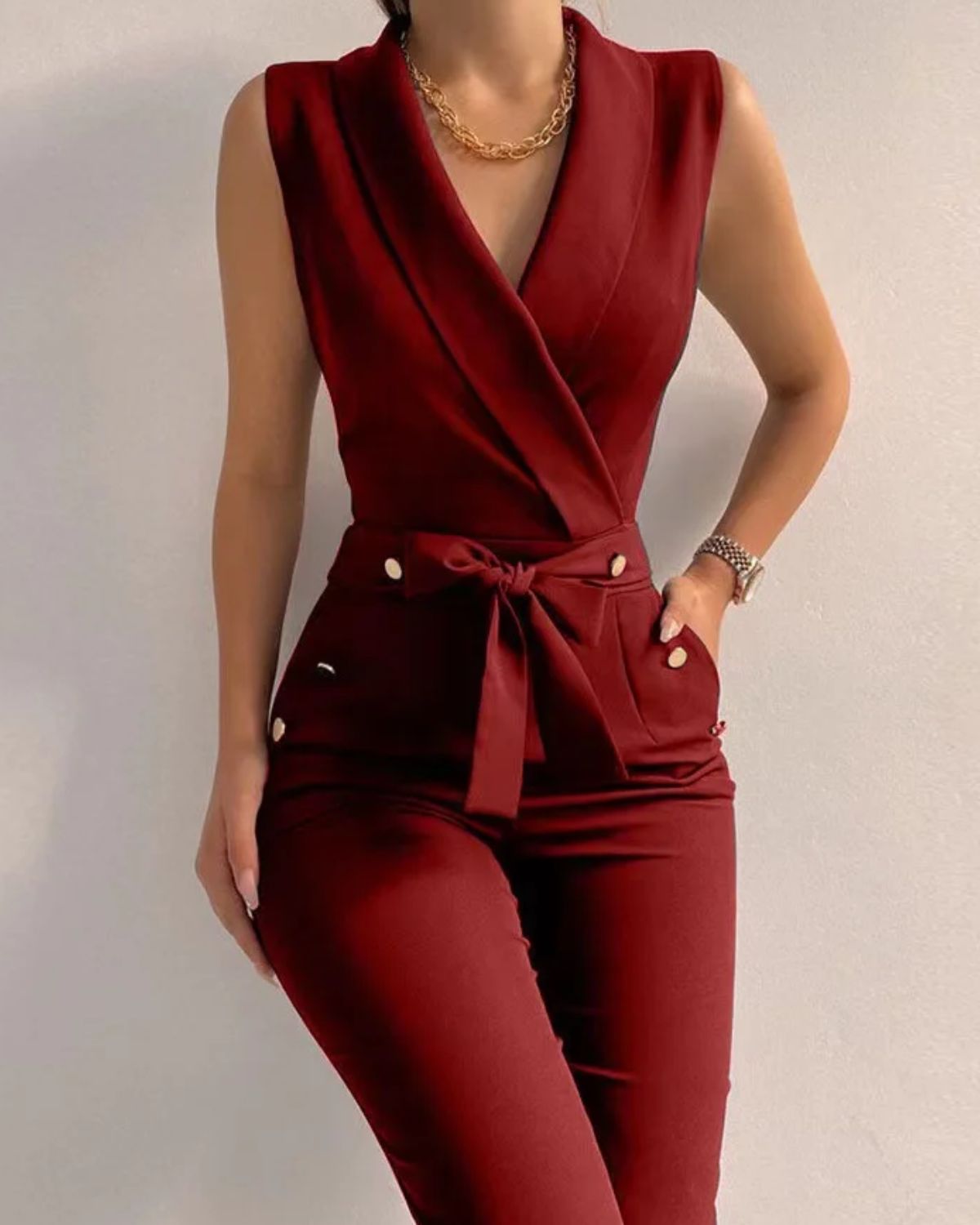 Jumpsuit Chic à Décolleté en V