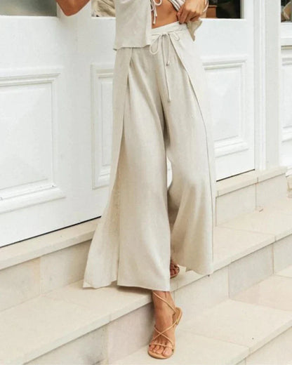 Ensemble Femme Tilda en Coton avec Col Rond et Pantalon Confort
