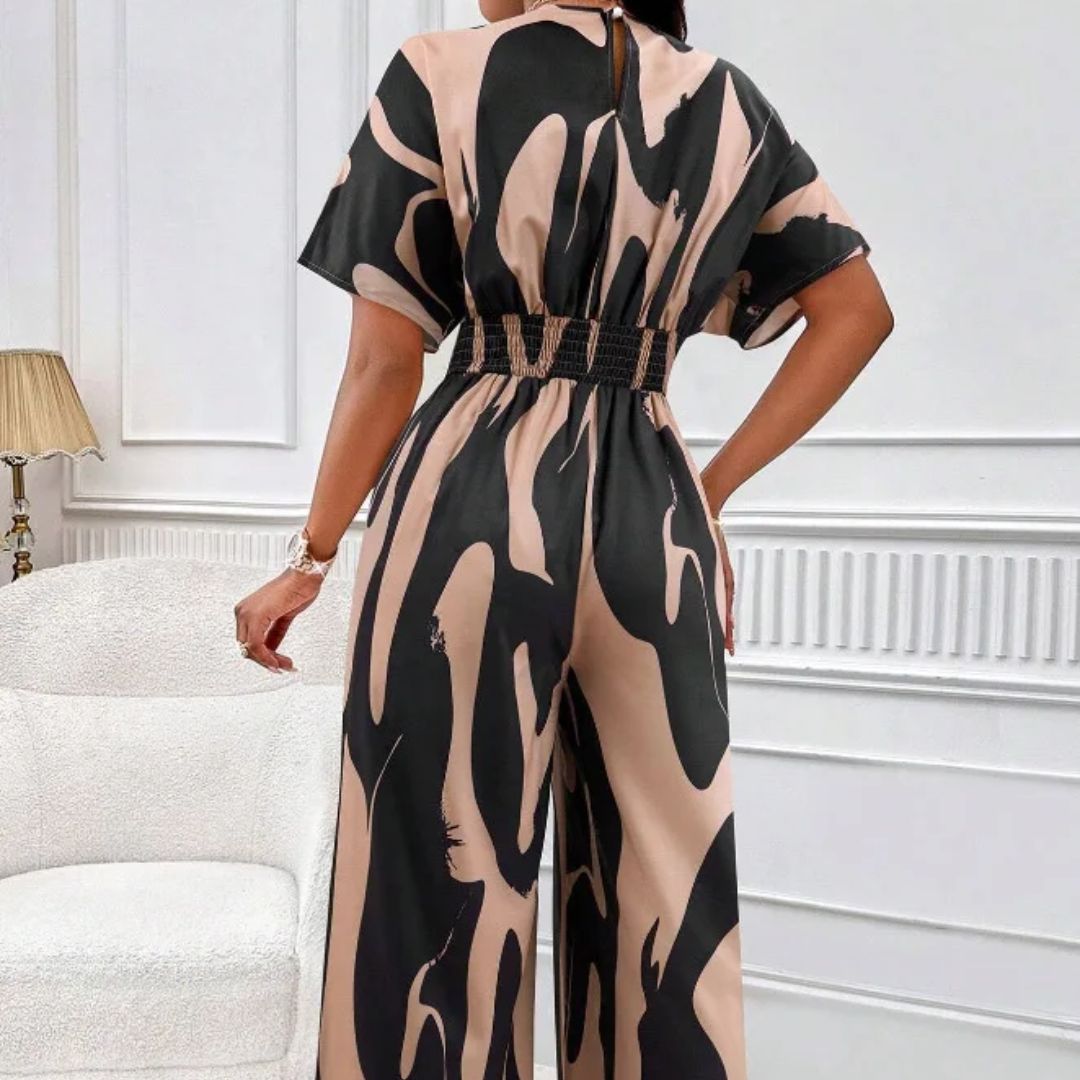 Combinaison Large à Motif Rétro pour Femmes