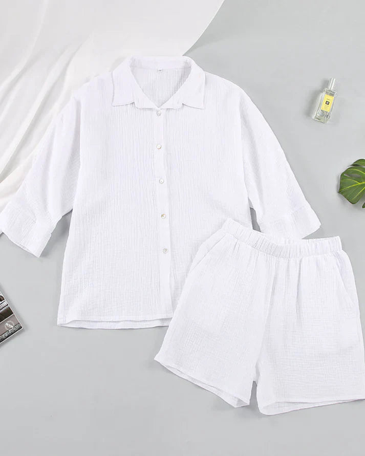 Ensemble d'été structuré en deux parties pour femmes – Tabea