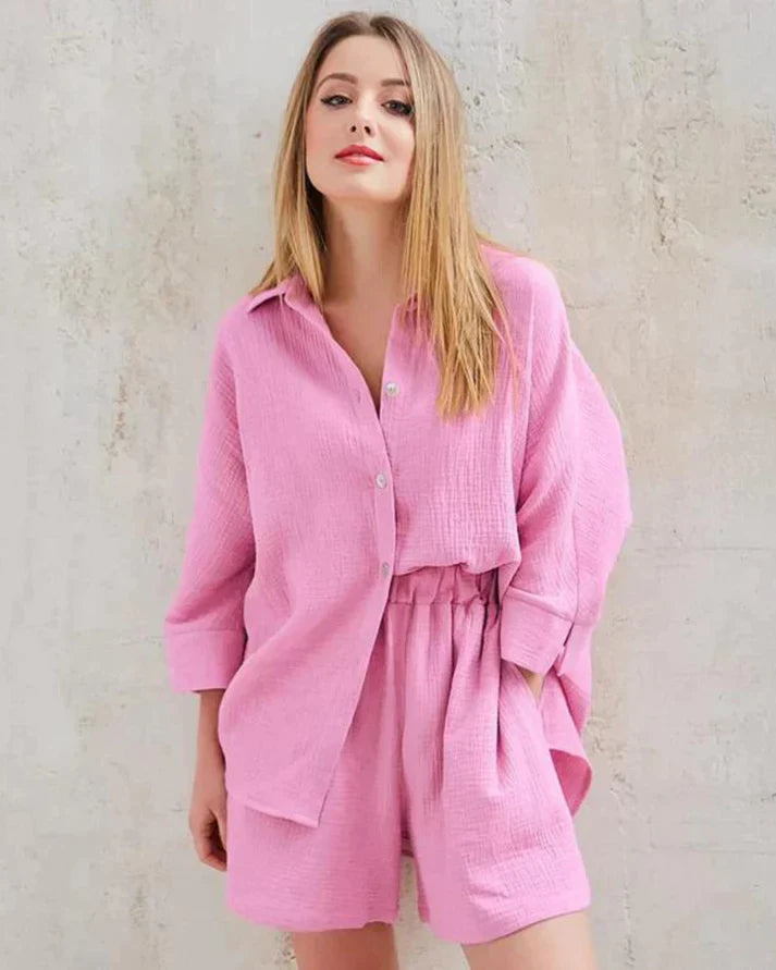 Ensemble d'été structuré en deux parties pour femmes – Tabea