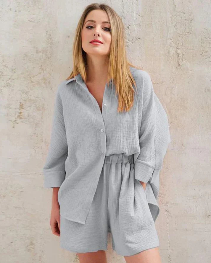 Ensemble d'été structuré en deux parties pour femmes – Tabea