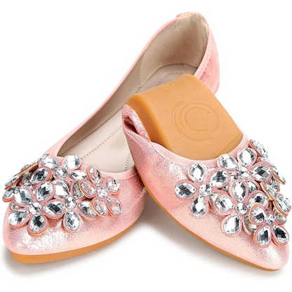 Yelena – Ballerines Éclatantes avec Strass